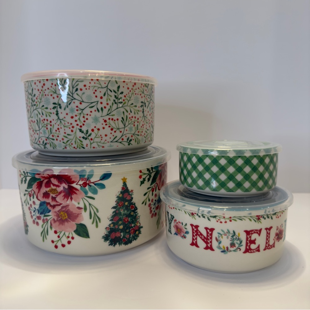 The Pioneer Woman Merry Meadow 8-Piece Ceramic Bake & Store Set